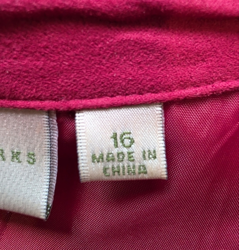 Studio Works Women's Vibrant Red Bomber Jacket - Picture 9 of 9